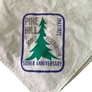 Vintage Boy Scouts Scout 1972 Pine Hill Scout Reservation Neckerchief Silver